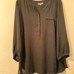 JM Collection black sheer Blouse 3x plus